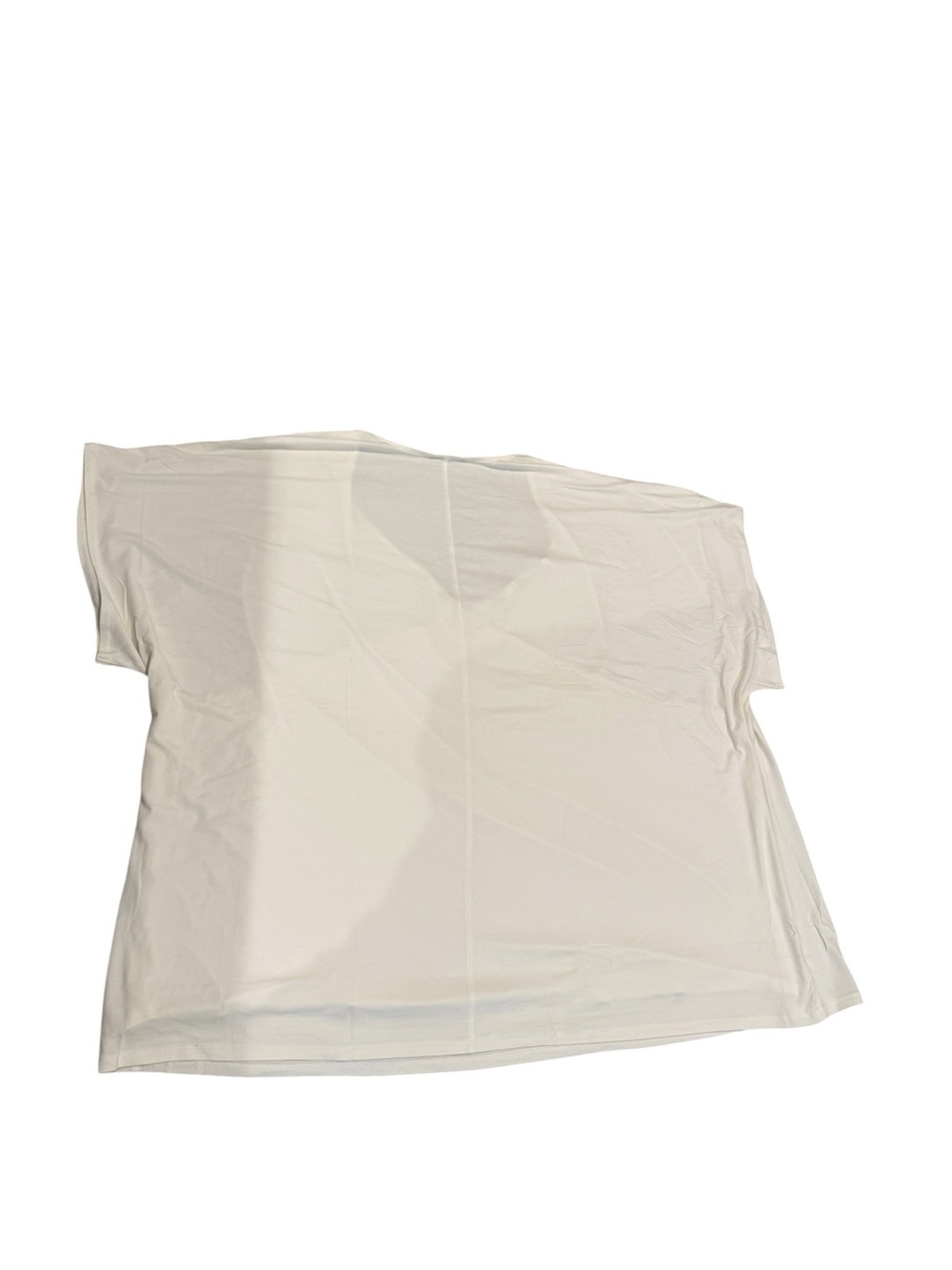 Universal Standard Two Way Short Sleeve Cross Top in White/Cream - Picture 7 of 8